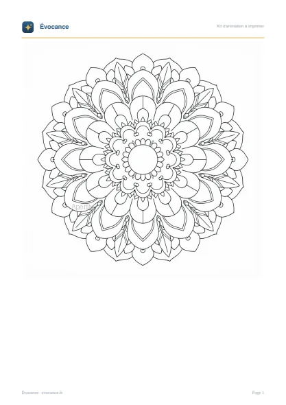 Aperçu du kit Rosace florale (mandala doux)