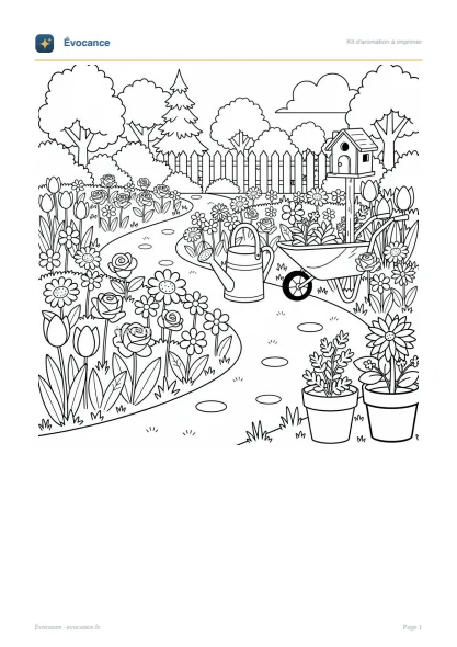 Aperçu du kit Scène de jardin fleuri