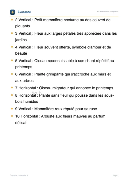 Aperçu supplémentaire du kit Faune et flore