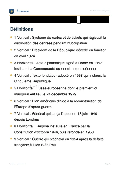 Aperçu supplémentaire du kit Histoire et grands personnages