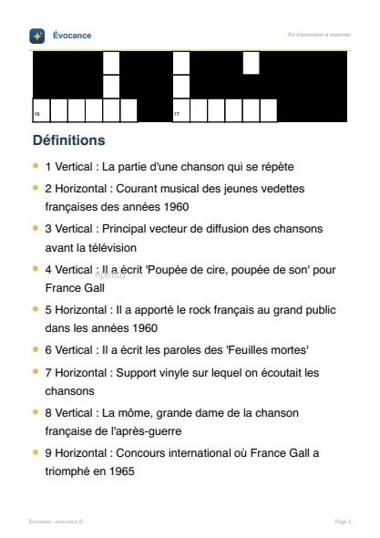 Aperçu supplémentaire du kit La chanson française