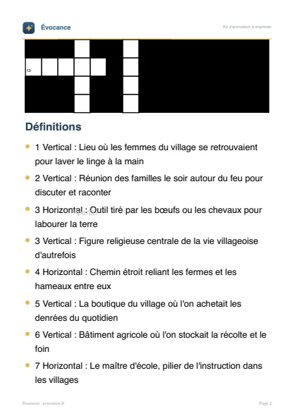 Aperçu supplémentaire du kit Le village d'autrefois