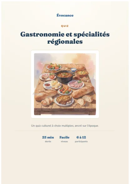 Aperçu du kit Gastronomie et spécialités régionales