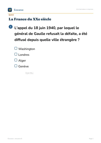 Aperçu supplémentaire du kit La France du XXe siècle