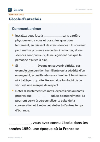 Aperçu supplémentaire du kit L'école d'autrefois