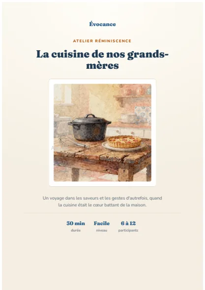 Aperçu du kit La cuisine de nos grands-mères