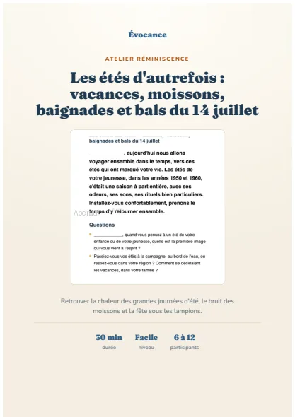 Aperçu du kit Les étés d'autrefois