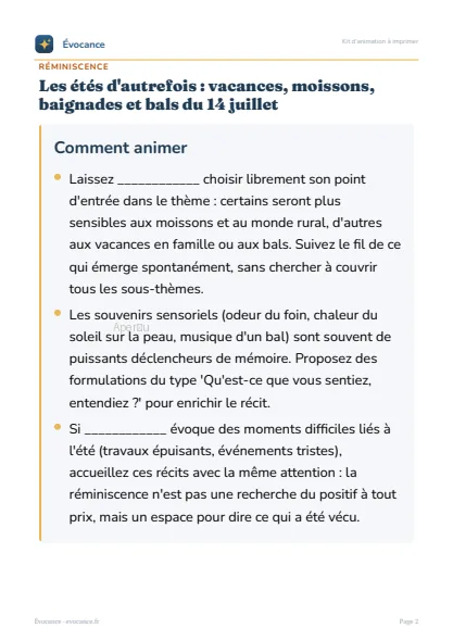 Aperçu supplémentaire du kit Les étés d'autrefois
