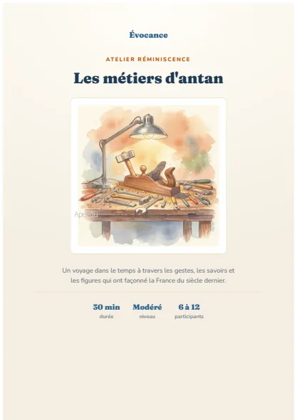 Aperçu du kit Les métiers d'antan