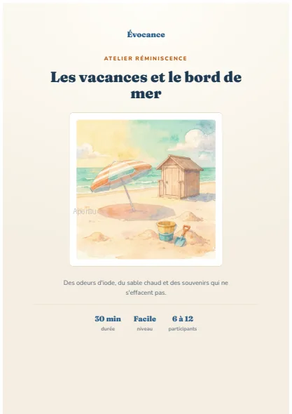 Aperçu du kit Les vacances et le bord de mer
