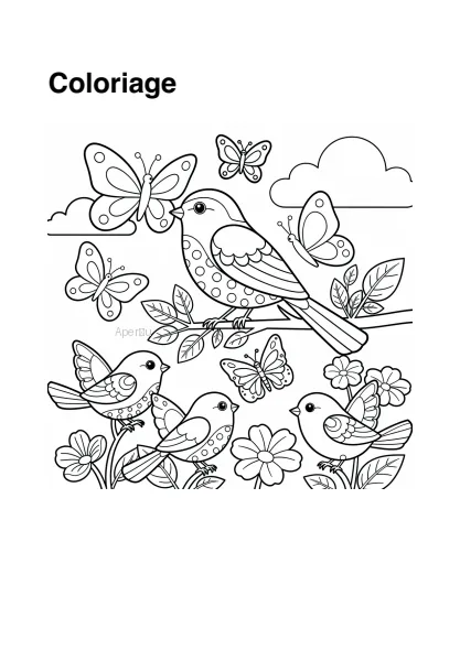 Aperçu du kit Oiseaux et papillons