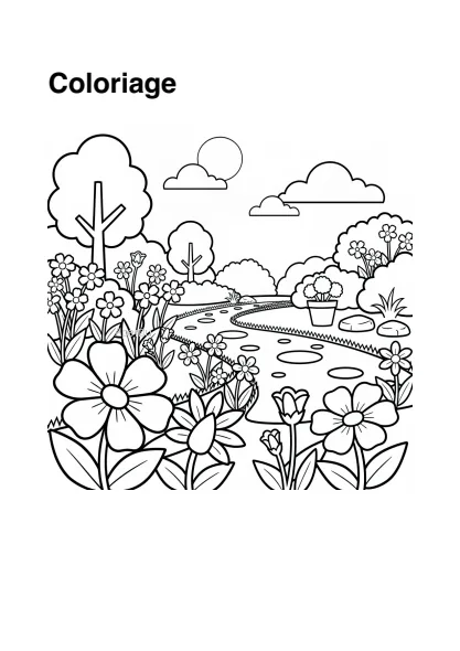 Aperçu du kit Scène de jardin fleuri